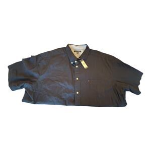 Tommy Hilfiger Core Shirt Mens Size 3XL Navy Blue Button Up Short Sleeve NWT